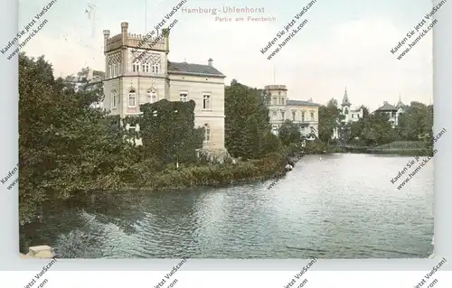 2000 HAMBURG - UHLENHORST, Partie am Feenteich, 1906