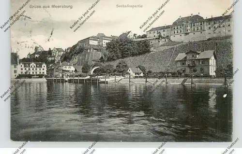 7758 MEERSBURG, Seehafenpartie, Hotel Seehof, 1909