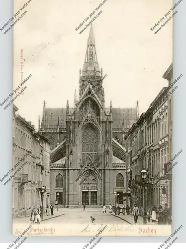 5100 AACHEN, Marienkirche, belebte Szene, Stengel, ca. 1905