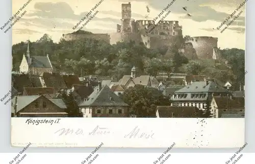 6240 KÖNIGSTEIN, Blick auf die Ruine, 1904