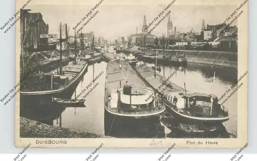 BINNENSCHIFFE - RHEIN, Frachtschiffe im Duisburger Hafen, 20er Jahre