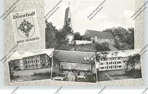 2351 BOOSTEDT, Kirche, Berg-Heim, kl. Druckstelle