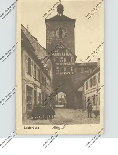 F 67630 LAUTERBOURG / LAUTERBURG, Mitteltor, animiert, Schulkinder, 1918