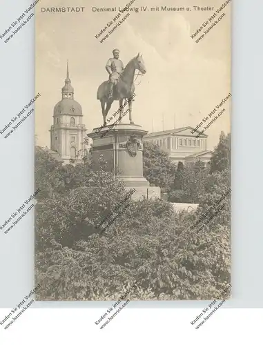 6100 DARMSTADT, Denkmal Ludwig IV., Museum & Theater