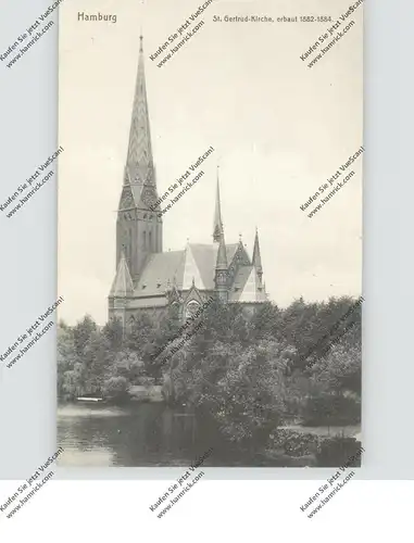 2000 HAMBURG - UHLENHORST, St. Gertrud-Kirche, 1911