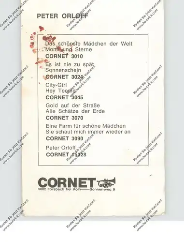 POP - MUSIC - PETER ORLOFF, Autogramm