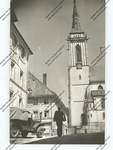 7820 TITISEE-NEUSTADT, An der Kirche, Metzgerei, franz. Militärfahrzeug, französische AK