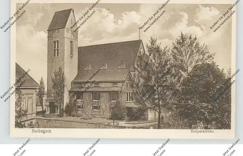 5650 SOLINGEN - HÖHSCHEID, Dorper Kirche, rücks. Klebereste