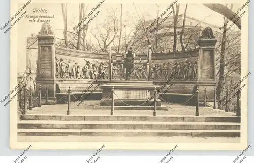 0-8900 GÖRLITZ, Kriegerdenkmal mit Kanone, 1910