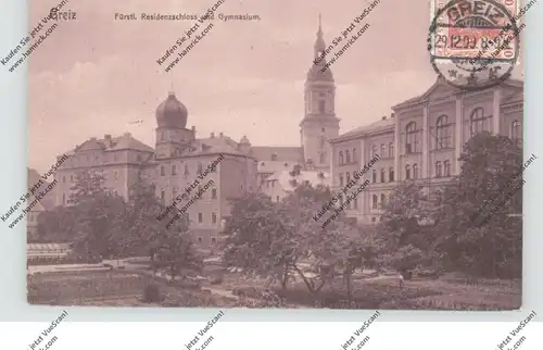 0-6600 GREIZ, Residenzschloss und Gymnasium, 1909