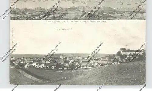 8952 MARKTOBERDORF, Stadt - und Alpenpanorama, 1907