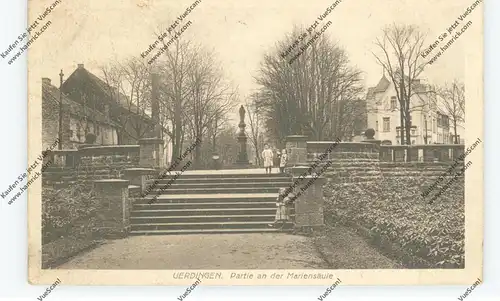 4150 KREFELD - UERDINGEN, Partie an der Mariensäule, spielende Kinder, 1922, belg. Militärpost