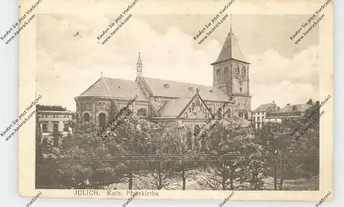 5170 JÜLICH, Katholische Pfarrkirche, 1918, franz. Militärpost