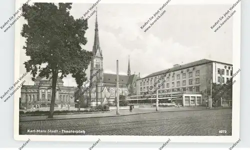 0-9000 KARL-MARX-STADT (Chemnitz), Theaterplatz, 1956