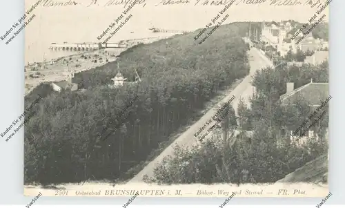 0-2565 KÜHLUNGSBORN - BRUNSHAUPTEN, Bülow-Weg und Strand, 1909