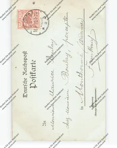 5450 NEUWIED, Evangelische Kirche, Mondschein-Karte, 1899