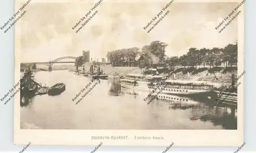 BINNENSCHIFFE - RHEIN, Raddampfer im Duisburger Eisenbahn-Bassin, 1924