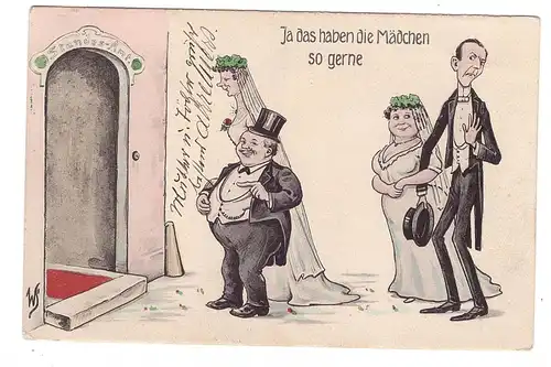 HOCHZEIT / Wedding / Mariage / Bruiloft / Nozze / Boda, Humor, 1912