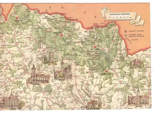 LANDKARTE / MAP, Tschechisches RIESENGEBIRGE; Klappkarte