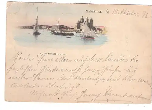 F 13000 MARSEILLE, La Cathedrale, 1898, color
