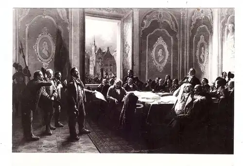 5650 SOLINGEN - BURG, Bergisches Museum, J.P. Hasenclever, "Arbeiter vor dem Stadtrat"