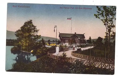 NIEDER-SCHLESIEN - WARMBRUNN / CIEPLICE SLASKIE ZDROJ, Füllner-Park, Blockhaus, 1919