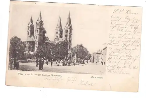 LIMBURG - ROERMOND, Munsterkerk, 1903, Bingen-Rietjens, deutsche Briefmarke