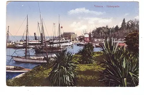 HR 51410 OPATJA / ABBAZIA, Hafenpartie, ca. 1905, Stengel
