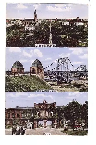 2940 WILHELMSHAVEN, Werfttor - Eisverkäufer, Kaiser-Wilhelm-Brücke, Panorama, Marine Schiffs Post MSP 30