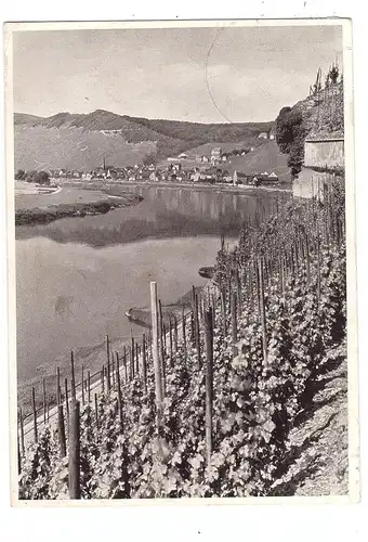 5550 BERNKASTEL - KUES - ÜRZIG, Blick aus den Weinreben, 40er Jahre, Stempel leicht durchgeschlagen