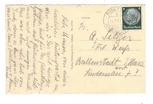 OSTPREUSSEN - NEUKUHREN / PIONERSKI, Promenade am Kurhaus, 193.., Poststempel Pobethen