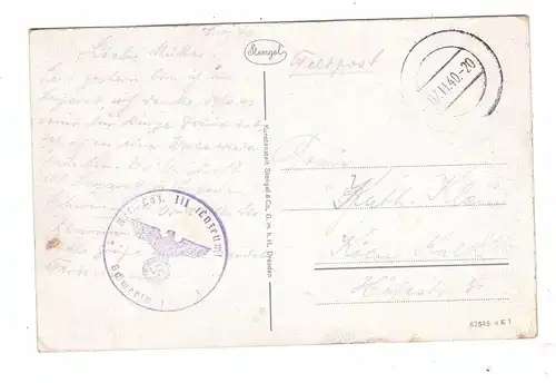 0-2750 SCHWERIN, Schloß, Feldpost, Reserve Lazarett Lyzeum, 1940