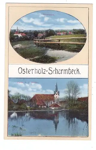 2860 OSTERHOLZ - SCHARMBECK, Kirche, Panorama