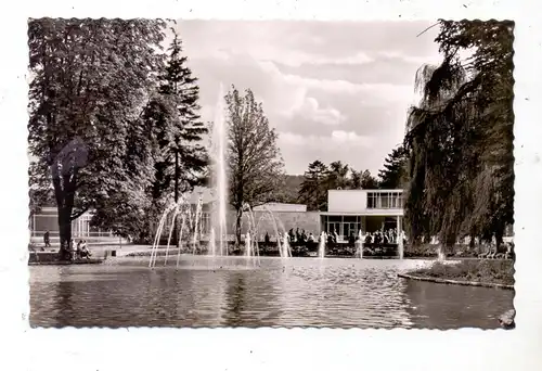 5300 BONN - BAD GODESBERG, Kurpark, Springbrunnen und Stadthalle, 1957