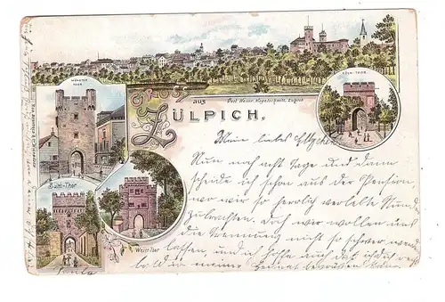 5352 ZÜLPICH, Lithographie, 5 Ansichten
