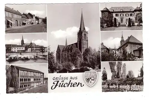 4053 JÜCHEN, Strassenpartie, Kirche, Friedhof....