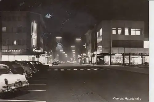 4060 VIERSEN, Hauptstrasse bei Nacht, 1969
