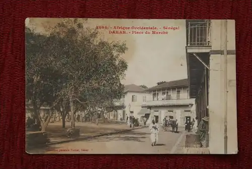 SN SENEGAL - DAKAR, Place du Marche, Cafe-fleckig