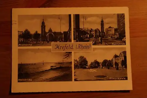 4150 KREFELD, 4-Bild-Karte 1956