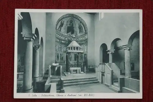 I 00100 ROMA / ROM, Basilica San Saba, Piazza Bernini, Baldacchino, Ciborio e Ambroni