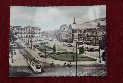 2800 BREMEN, Bahnhofsplatz mit Museum, Bahnhof - Station - La Gare - Tram - Strassenbahn