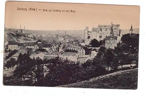 5190 STOLBERG, Blick auf Stolberg mit Burg