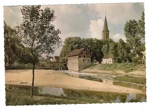 4404 TELGTE, Ems-Wasserfall und Kirche