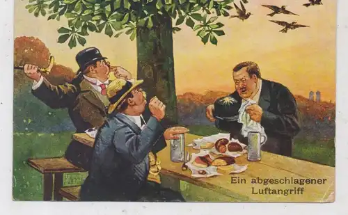 HUMOR - "Ein abgeschlagener Luftangriff", 1918, kl. Druckstelle