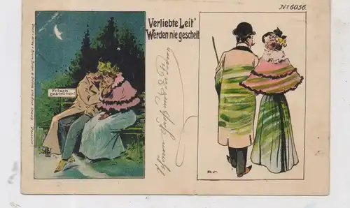 HUMOR - "FRISCH GESTRICHEN", Bruno Bürger & Ottillie, 1900, No. 6056