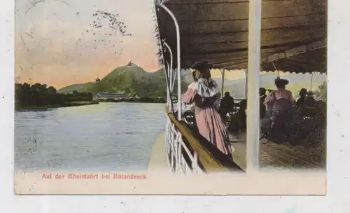 BINNENSCHIFFE - RHEIN, "Auf der Rheinfahrt bei Rolandseck", 1907