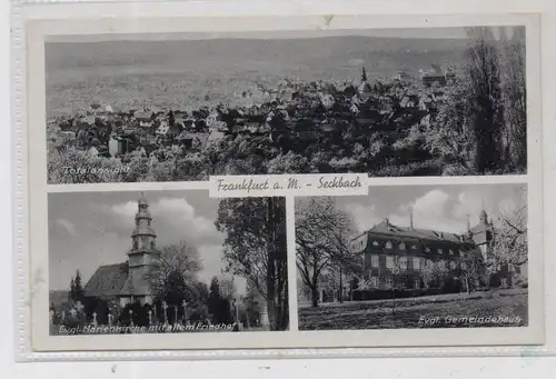 6000 FRANKFURT - SECKBACH, Evangelische Marienkirche, Gemeindehaus, Ortsansicht