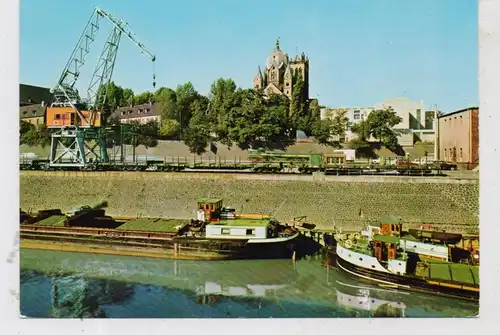 BINNENSCHIFFE - RHEIN, Frachtschiffe im Neusser Hafen