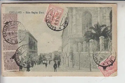 I 09100 CAGLIARI, Viale Regina Elena, 1918, Tram