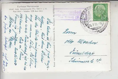 7560 FORBACH - SCHWARZENBACH, POSTGESCHICHTE, Landpoststempel Schwarzenbach über Forbac h,1956